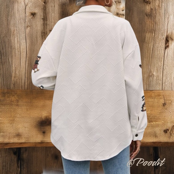 Super cute sequin turkey Shacket S L XL - Picture 4 of 10